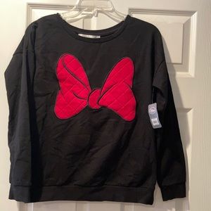 NWT Disney Minnie bow crew neck sweatshirt